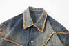 Sun-Washed Denim Patch Short Sleeve Shirt