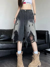 Women Western Style Timeless Ombre Denim Shorts