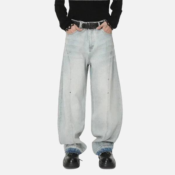 Modern Relaxed Faded Bell Leg Denim