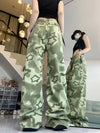 Women Green Stellar Woodland High Street Denim