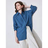 Navy French Style Elegant Blouse