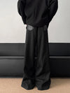 Modern Splice Leather Wide-Leg