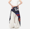 Wide Leg Western Baskılı Jogger, detay görünüm — Navra Wear