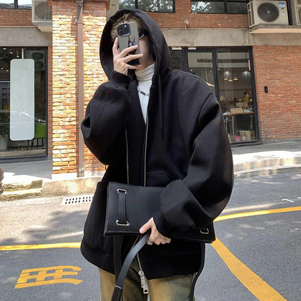 Oversized Zip-Up Sweatshirt alternatif görünüm