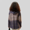 Premium Plaid Hood Oversized Blouse