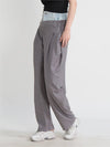 Double Grid High-Rise Trousers