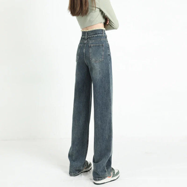 Personalized Relaxed Tassel BoyFriend Denim alternatif görünüm