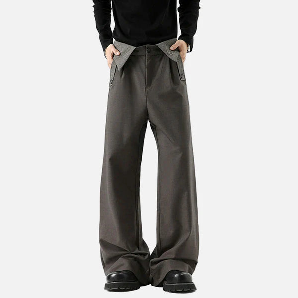 Two-Tone Crease Straight Leg