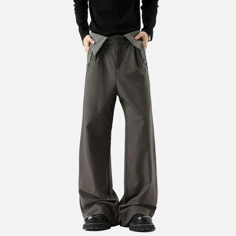 Two-Tone Crease Straight Leg