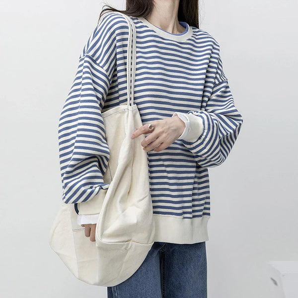 Vintage Neck Drop Sweatshirt alternatif görünüm