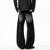 Durable Contrast Color Curved Knife Bell-Leg Denim