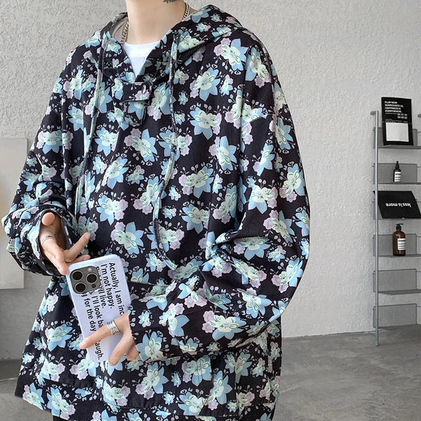 Cool Heritage Floral Printed Relaxed Sweatshirt alternatif görünüm