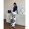 Heart Print Elastic Joggers