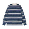 Coconut Tree Embroidery Bar-Print Long Sleeve T-Shirt