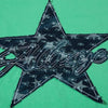 Star Block Denim Mixed Top