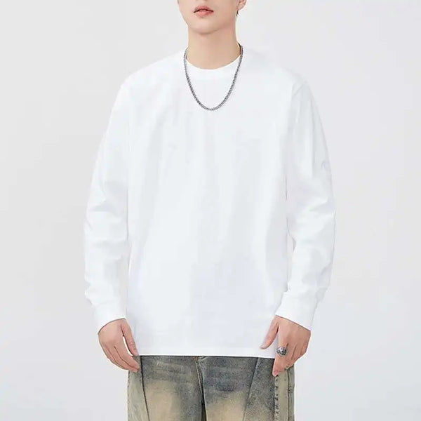 Breezy-Cut Long Sleeve Clean-Tone T-Shirt alternatif görünüm