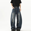 Yırtık Detaylı Baggy Jean Pantolon, stil görünüm — Navra Wear