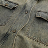 Faded Distressed Denim Jacket