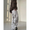 Sleek Classic Western Letters Print Relaxed Denim