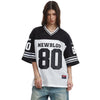 Ventilated Collage-Cut Mesh V-Neck Collar Jersey T-Shirt