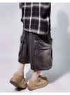 Vintage Wide Leg Jean Şort, detay görünüm — Navra Wear