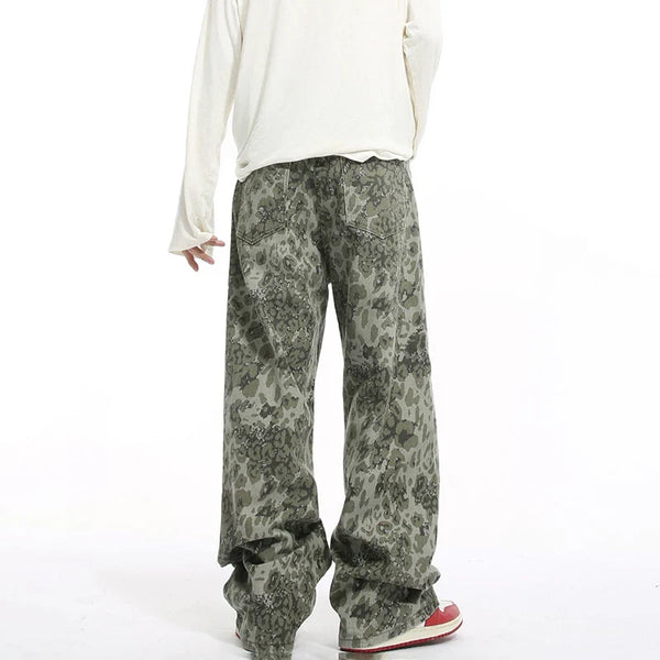 Easy Urban Beat Western Style Wild Print Denim alternatif görünüm