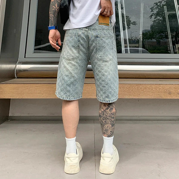 Woven Heritage Denim Shorts alternatif görünüm