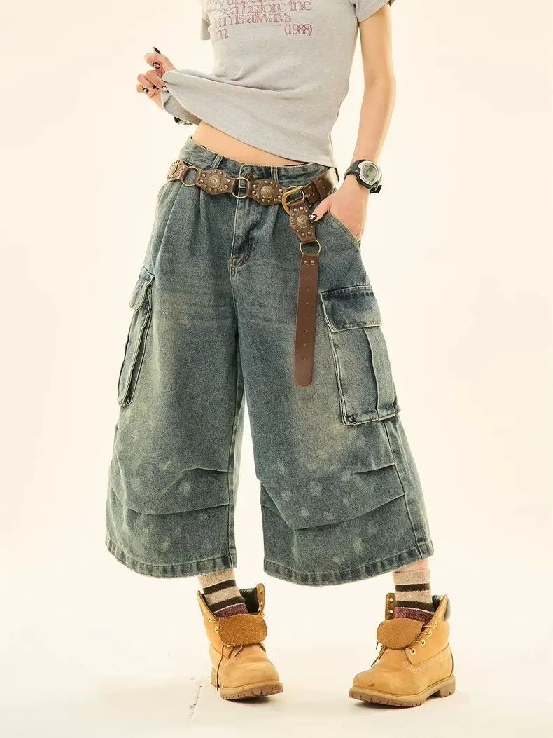 Heritage Worn Blue Denim Shorts