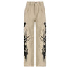 Cyber Grunge Ink Print Trousers