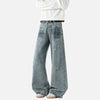 Bamboo Striped Faded Bell Leg Denim