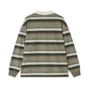 Coconut Tree Embroidery Bar-Print Long Sleeve T-Shirt