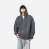 Check Print Relaxed Zip Hoodie