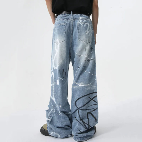 High Street Niche Graphic Denim alternatif görünüm