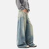 Chic Ombre Mosaic Blue Bell Leg Denim
