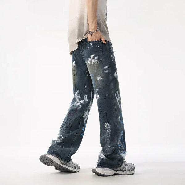 European Summer Tide Graphic Relaxed Denim alternatif görünüm