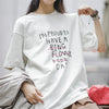 Time-Worn Letter Print Wide-Body Designed T-Shirt