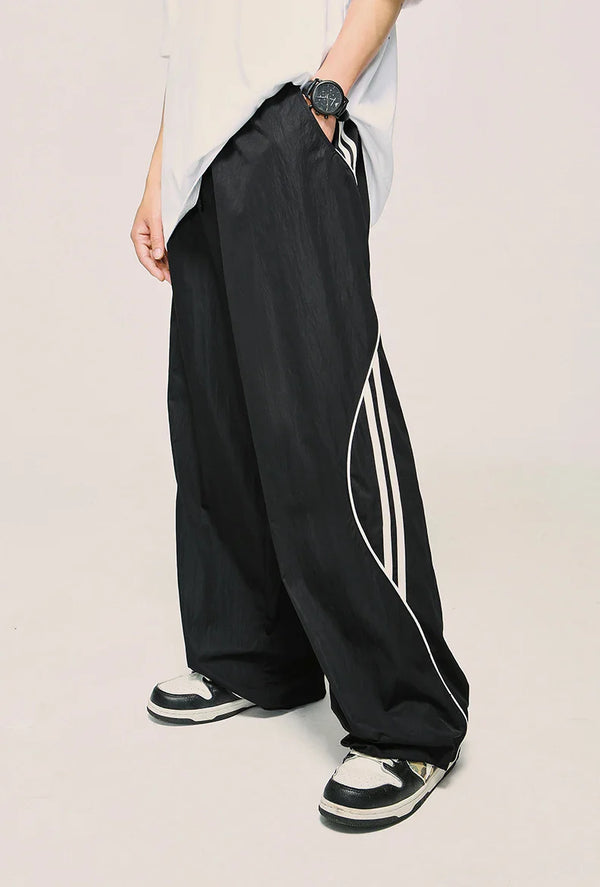 Wave Stripe Baggy Joggers alternatif görünüm