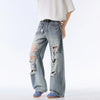 Lightweight Faded High Waisted Bell Leg Denim