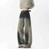 Yüksek Bel Wide Leg Jean Pantolon, yakın çekim — Navra Wear