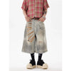 Heritage Rust Dyed Wide Leg Denim Shorts