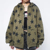 2000s Star-Print Oversized Sweatshirt
