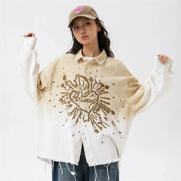 Refined Loose Embroidered Woven Top alternatif görünüm