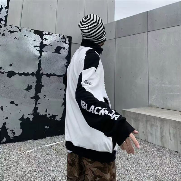 Letter Form Retro Sweatshirt alternatif görünüm