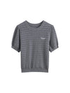 Knitted Texture Hollow Versatile Hop Hip Women T-Shirt