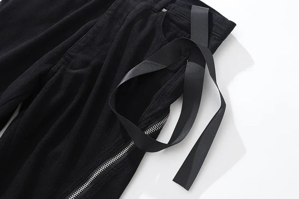 2000s Zip-Up High Fashion Street Pants alternatif görünüm