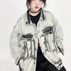 Faded Stone Letter Workshop Denim Jacket