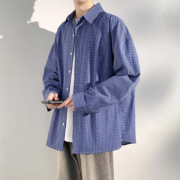 Mens Campus Plaid Student Work Shirt alternatif görünüm