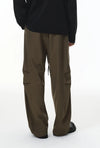 Wide Leg Keten Pantolon, yakın çekim — Navra Wear