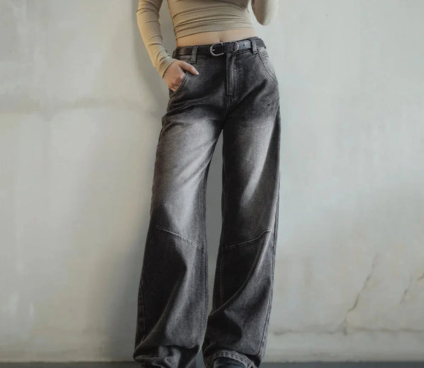 Black Mid-Waist Classic Cut Denim alternatif görünüm