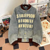 Heritage Faded Denim Baseball Varsity Jacket